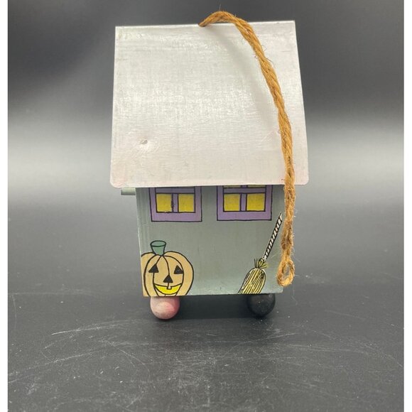 Vintage Halloween Decor Ornament Bird House Artisan Made Signed Dixie California - Picture 4 of 9